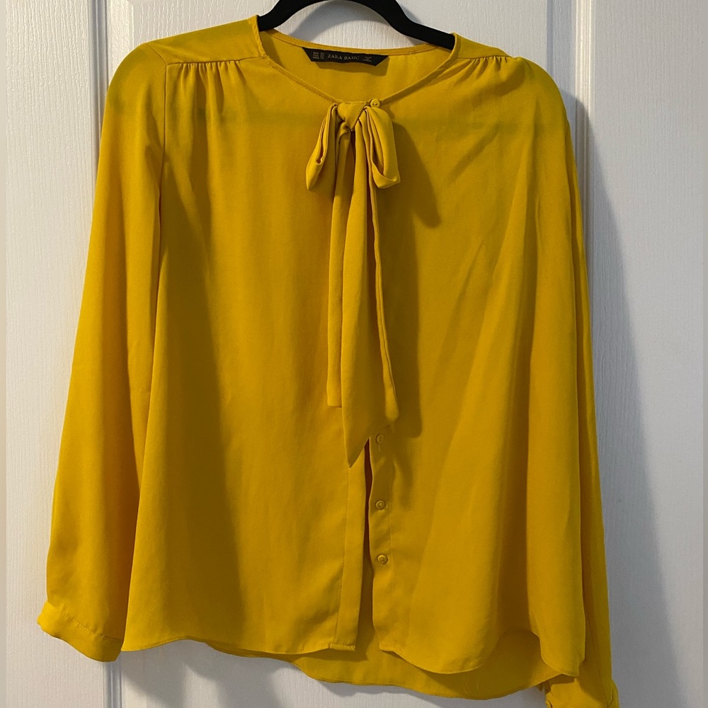 Zara yellow blouse